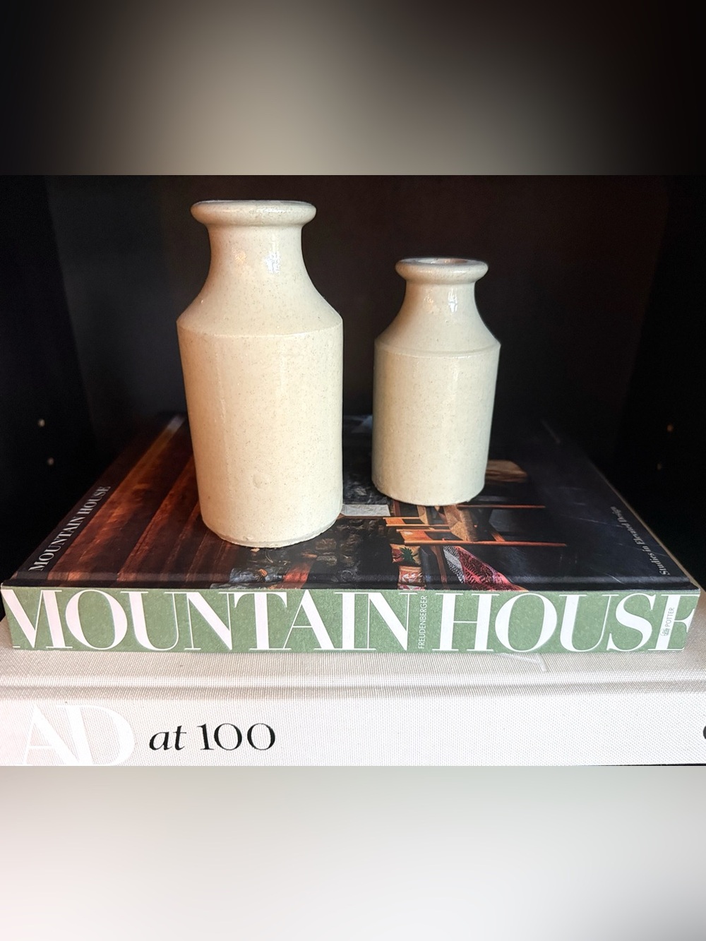 Magnolia Gruene Stoneware Vase Set | Neutral Farmhouse Decor | UK